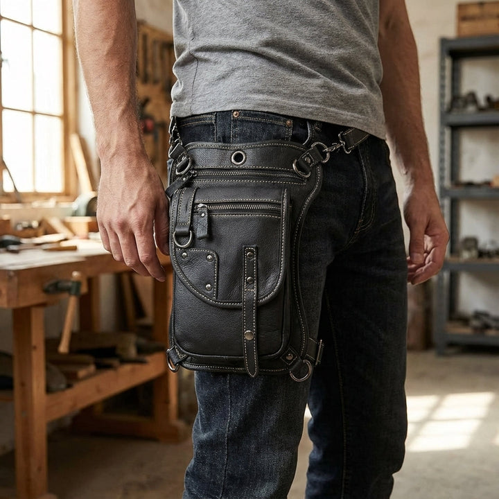 Unisex CrossGrip verstelbare taille- & dijtas voor outdoor avonturen, waterafstotend en functioneel.