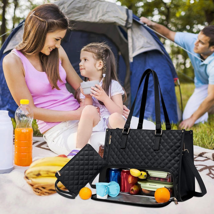 Geïsoleerde unisex lunchtas & laptoptas, ideaal voor kantoor, reizen of picknick. Houdt maaltijden vers.
