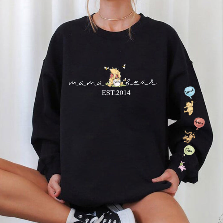 Gepersonaliseerde trui met namen van kinderen, perfect Moederdag cadeau voor moeders.