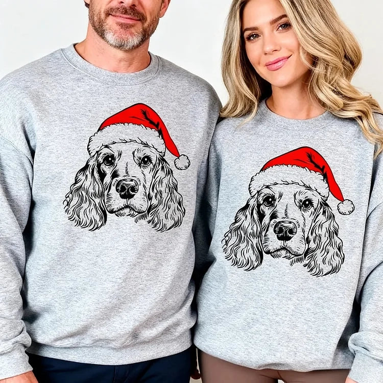 Originele unisex kersttrui met je huisdier erop gedrukt. Ideaal voor de feestdagen en als cadeau.