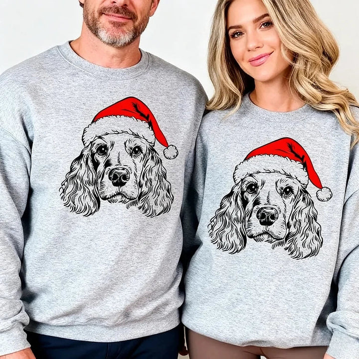 Originele unisex kersttrui met je huisdier erop gedrukt. Ideaal voor de feestdagen en als cadeau.