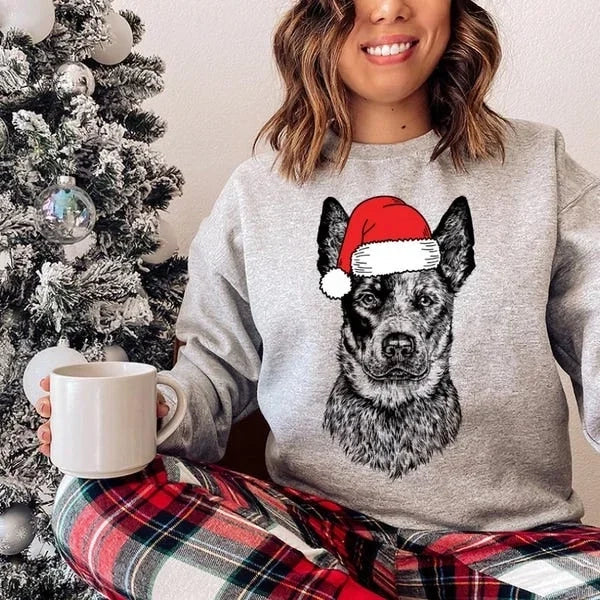 Comfortabele gepersonaliseerde kersttrui met huisdierfoto. Unieke kerstkleding voor de dierenliefhebber.
