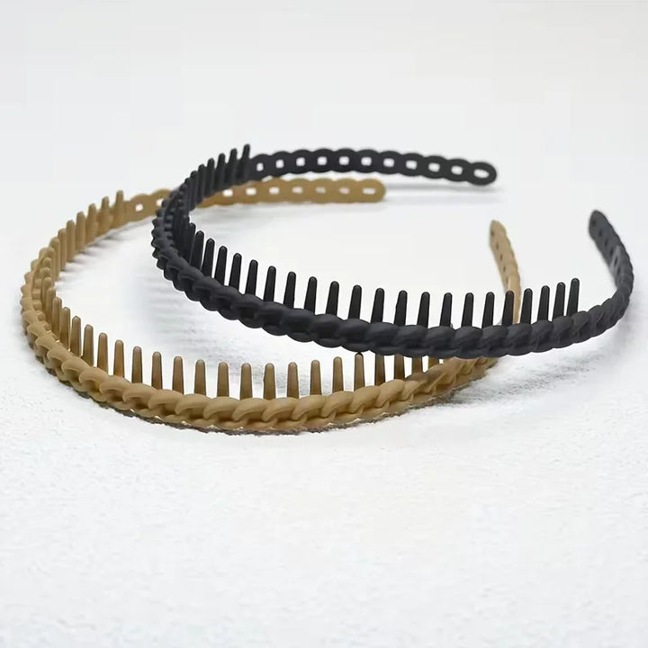 Flexibele haarband met gevlochten twist design. Dit comfortabele unisex haaraccessoire blijft goed zitten.