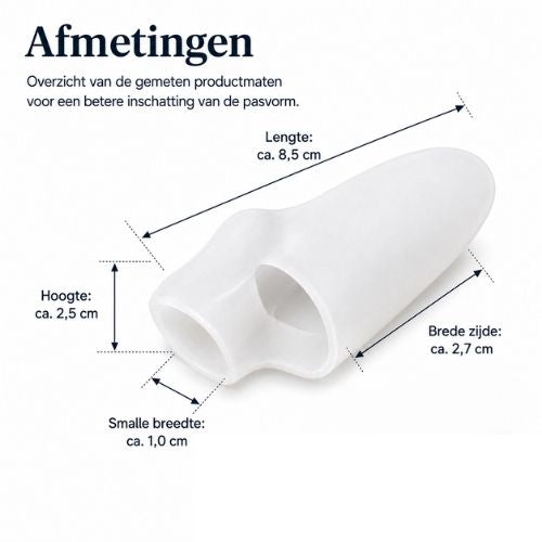 Flexibele siliconen hallux valgus corrector; past comfortabel in schoenen voor dagelijkse bunionzorg.