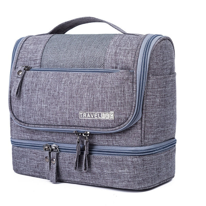 Unisex hangende toilettas organizer, grote capaciteit, ideaal voor reizen en opbergen.