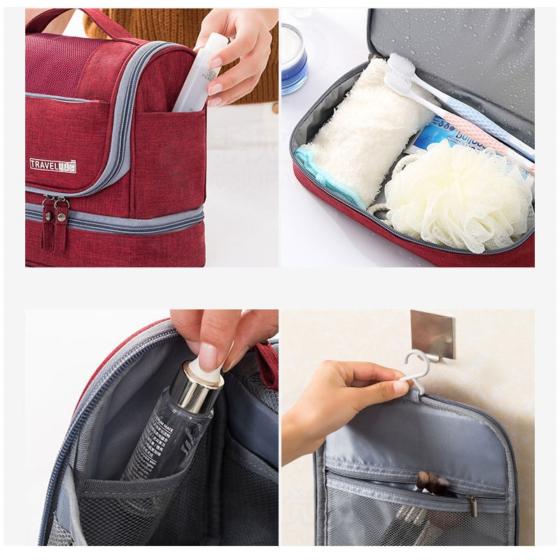 Ruime unisex toilettas organizer, perfect voor al je reisbenodigdheden, 1+1 gratis aanbieding.