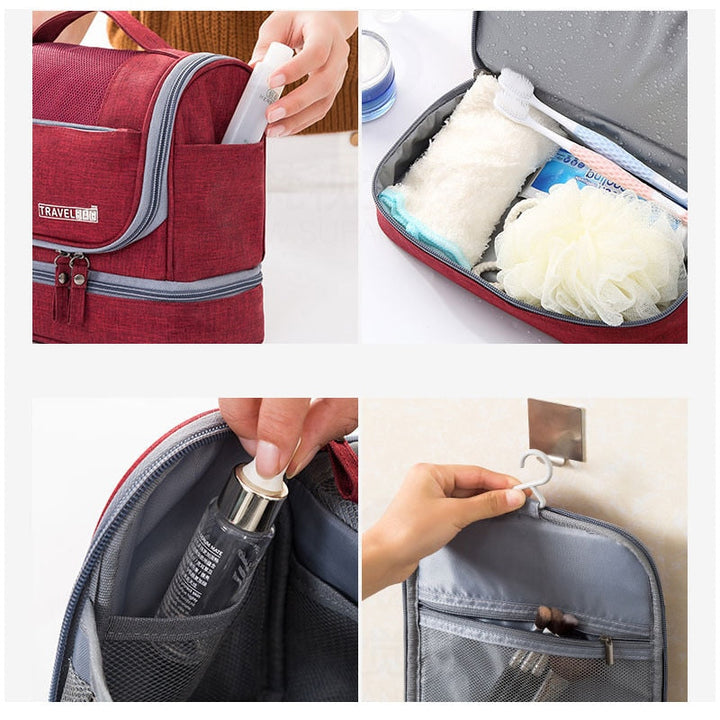 Ruime unisex toilettas organizer, perfect voor al je reisbenodigdheden, 1+1 gratis aanbieding.
