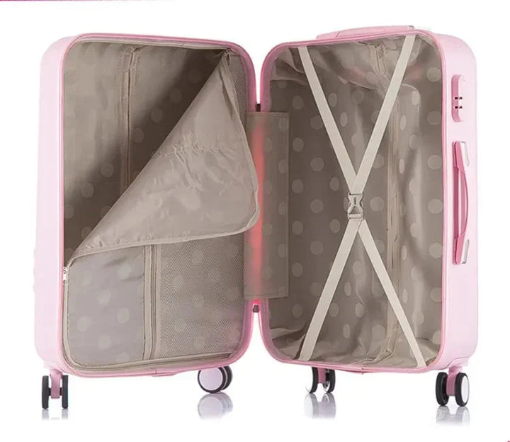 Complete kofferset Kyoto (hardshell) met kattenprint. Perfect voor al je reisavonturen, inclusief handbagage.