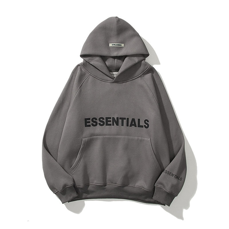 "Unisex hoodie met letterprint, comfortabele pasvorm, capuchon, perfect voor herfst/winter, geschikt voor dames en heren."