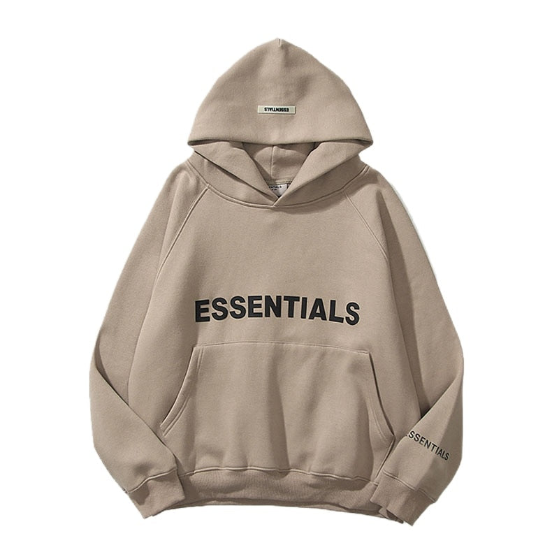 "Unisex hoodie met letterprint, comfortabele pasvorm, capuchon, perfect voor herfst/winter, geschikt voor dames en heren."