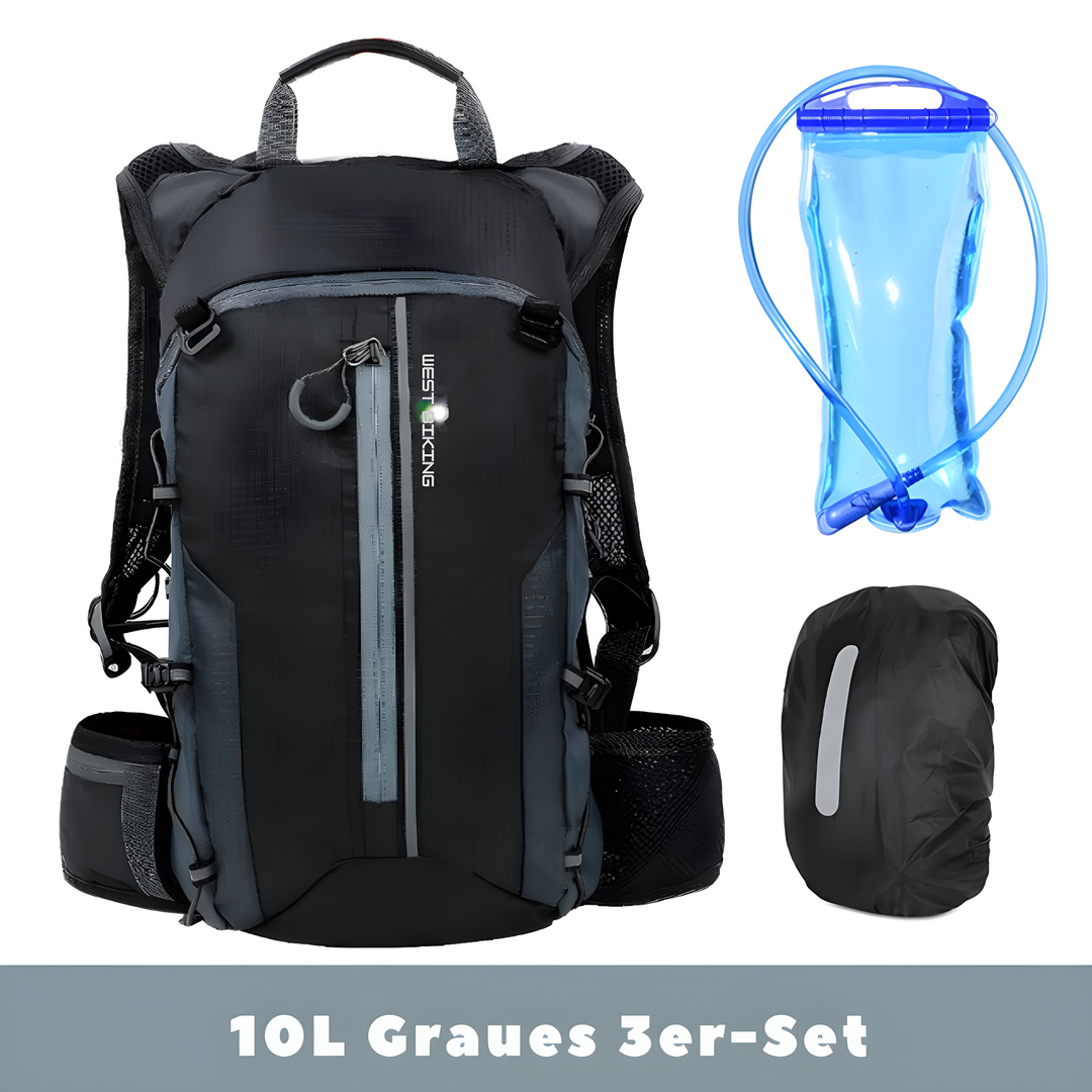 Multifunctionele sportrugzak 10L met geïntegreerd drinksysteem, lichtgewicht en unisex.