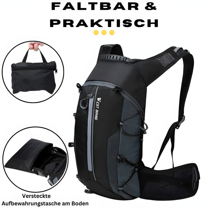 Unisex rugzak 10L met geïntegreerd drinksysteem, waterdicht en lichtgewicht voor outdoor sporten.