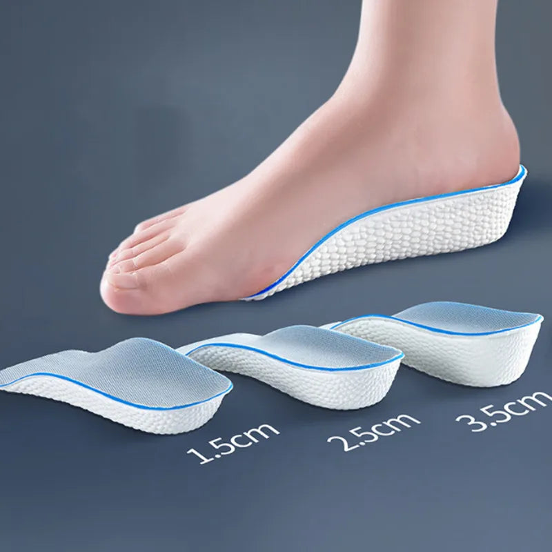 Unisex inlegzolen met orthopedische voetboogondersteuning & hoogteverhoging voor comfort en betere houding.