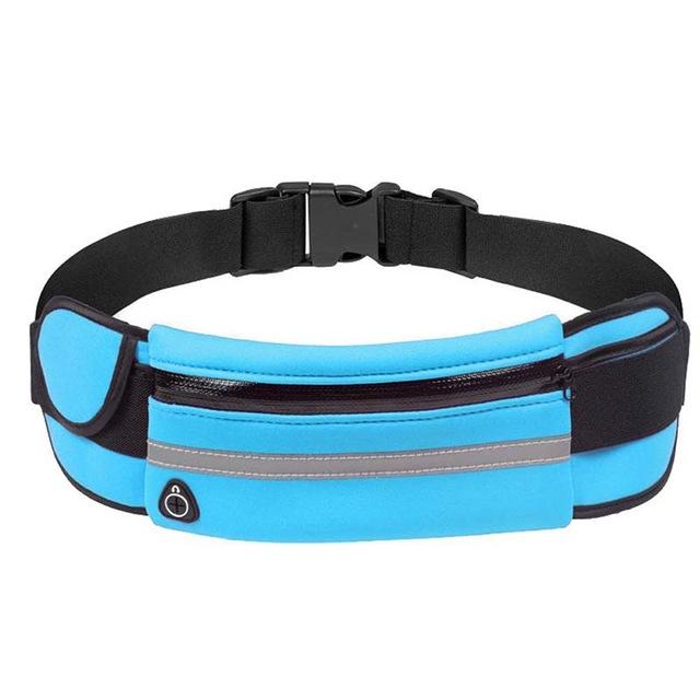 Handige waterdichte fitness heuptas voor telefoon, sleutels en geld. Lichtgewicht, unisex en ideaal voor sport.