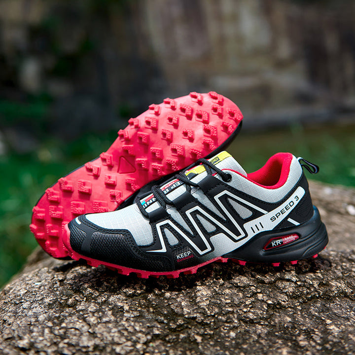 Unisex outdoor schoenen, waterdicht en schokabsorberend, met een flexibele antislip zool voor comfort.