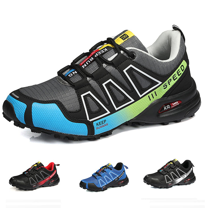 Antislip zool op lichtgewicht waterdichte wandelschoenen, unisex, voor stabiliteit tijdens outdoor sport.
