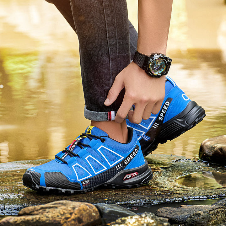 Lichtgewicht waterdichte wandelschoenen met antislip zool, unisex, ideaal voor modderige paden.