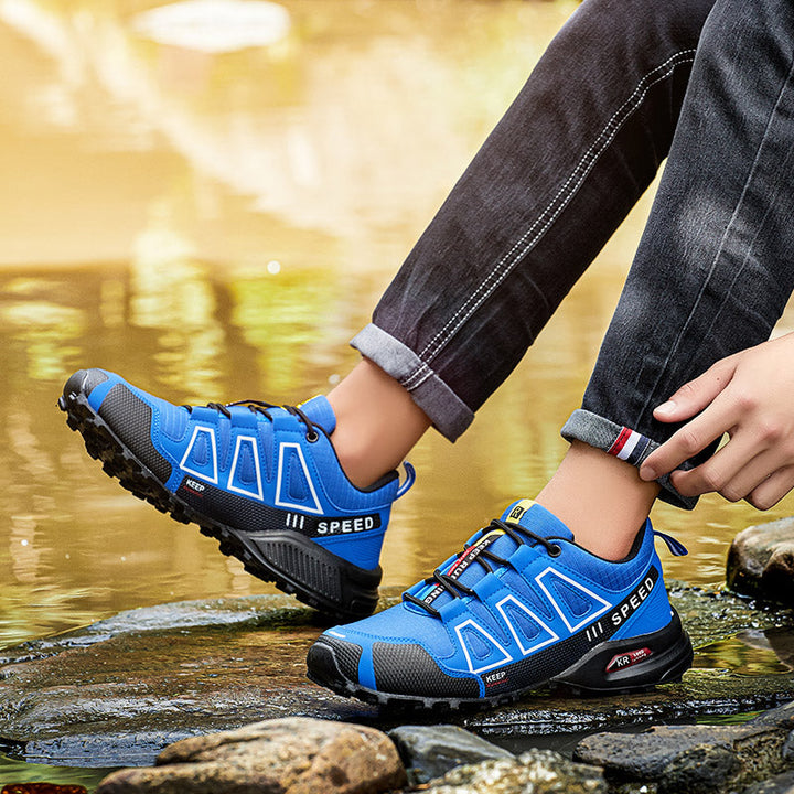 Comfortabele unisex wandelschoenen, waterdicht en lichtgewicht, met vetersluiting voor perfecte pasvorm.