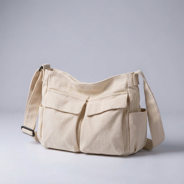 Duurzame Packlite canvas organizer tas, lichtgewicht en met veel vakken, een essentiële unisex dagelijkse tas.