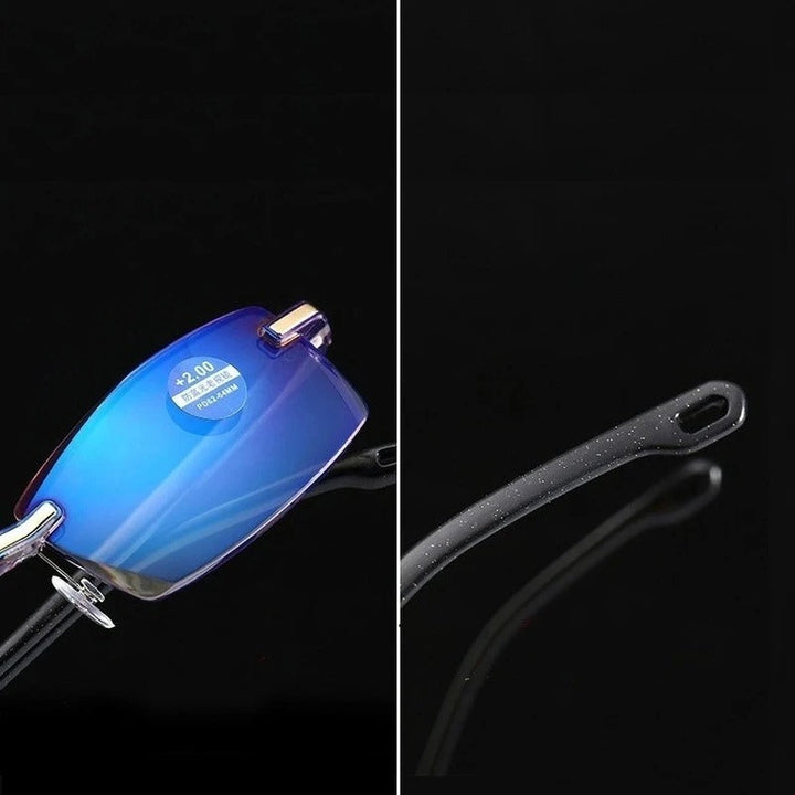 Stijlvolle onverwoestbare multifocale leesbril voor dames en heren, met blauwlichtfilter. Heldere zichtoplossing.