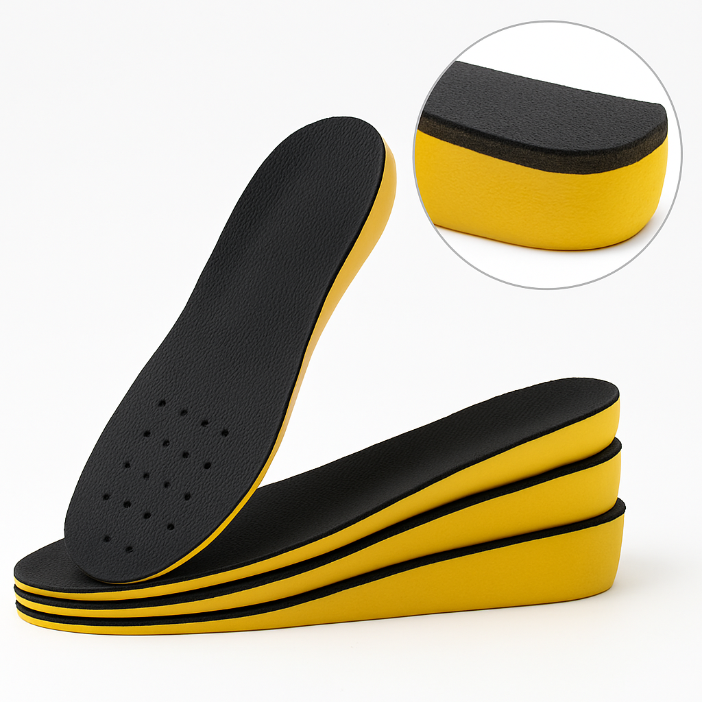 Unisex onzichtbare verhoger inlegzolen voor een subtiele lengteboost. Comfortabele siliconen voetverzorging in schoenen.