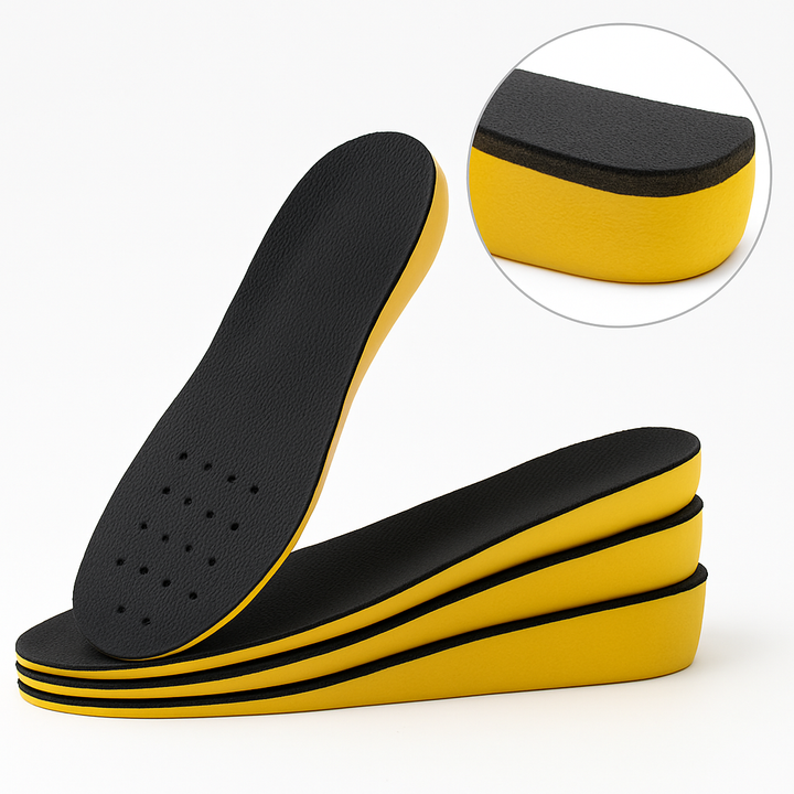 Unisex onzichtbare verhoger inlegzolen voor een subtiele lengteboost. Comfortabele siliconen voetverzorging in schoenen.
