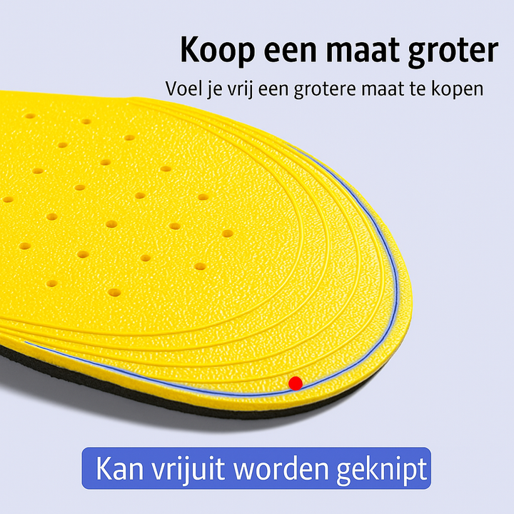 Voel u langer met deze comfortabele, onzichtbare siliconen inlegzolen. Perfecte voetverzorging en lengteboost.