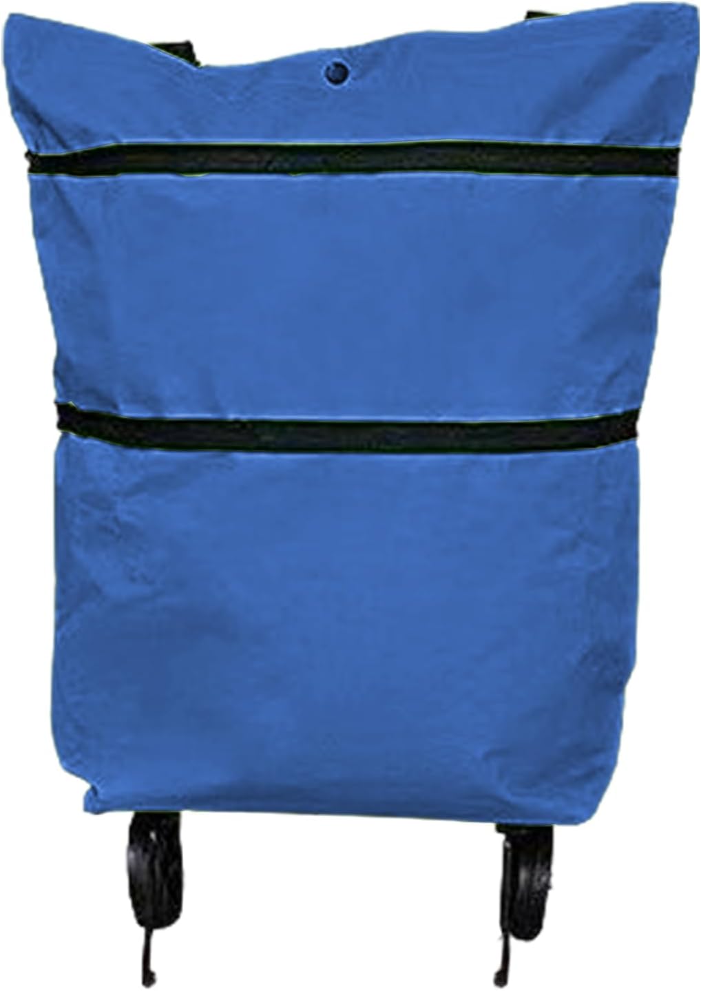 De handige opvouwbare boodschappentas met wielen, klaar voor zware en volumineuze items.