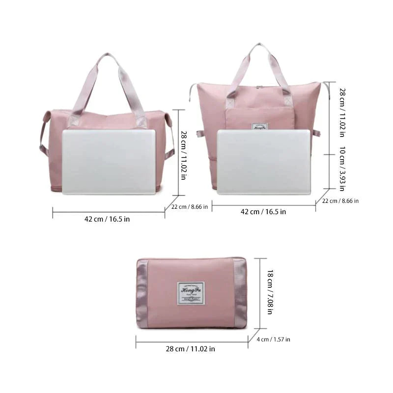 Lichtgewicht unisex reistas FlexiCarry, opvouwbaar en ruimtebesparend.