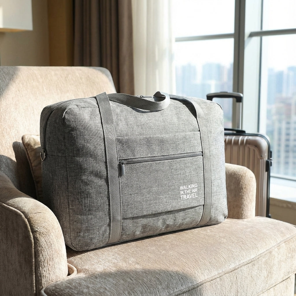 Unisex opvouwbare reistas Foldara, ideaal als lichtgewicht handbagage voor compact reizen.