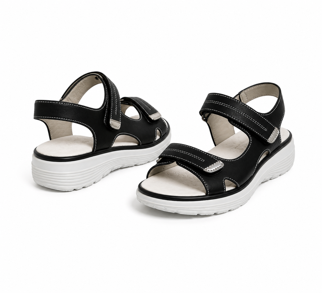 Comfortabele unisex sandalen met verstelbare bandjes. Ergonomisch design voor voetgezondheid en dagelijks loopcomfort.