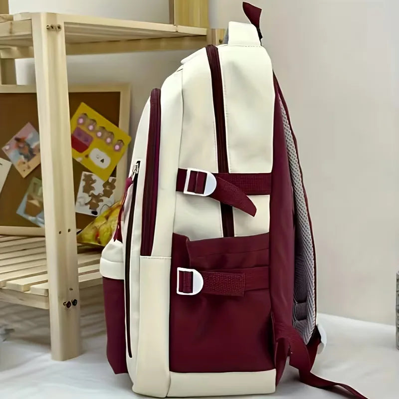 Moderne dagrugzak voor studenten en werk, met ruime opbergruimte. Casual en urban stijl.
