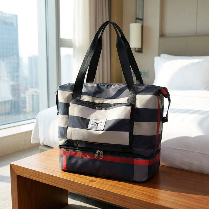 Unisex ruime weekendtas met bodemvak, ideaal voor reizen en sport.