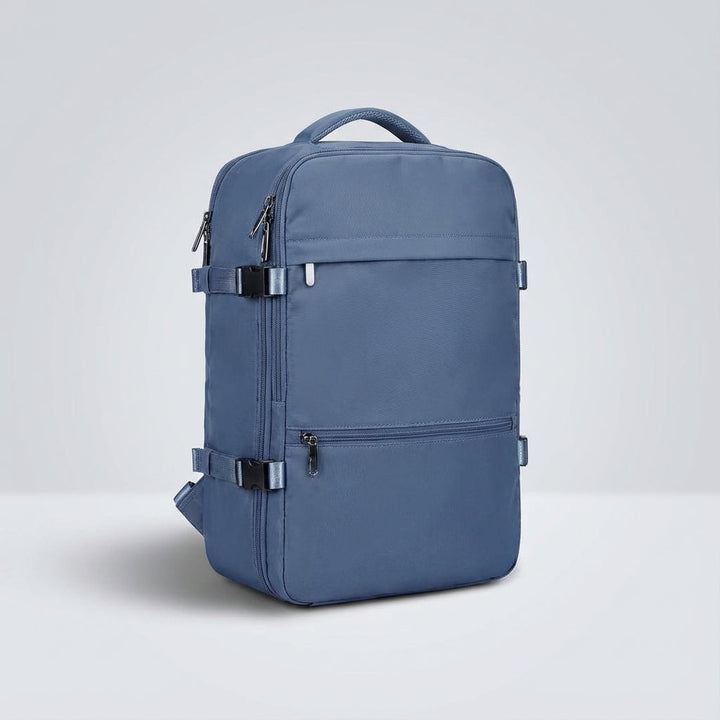 Compacte SkyGuardBag handbagage reisrugzak met TSA-slot, waterbestendig en antidiefstal voor zorgeloos reizen.