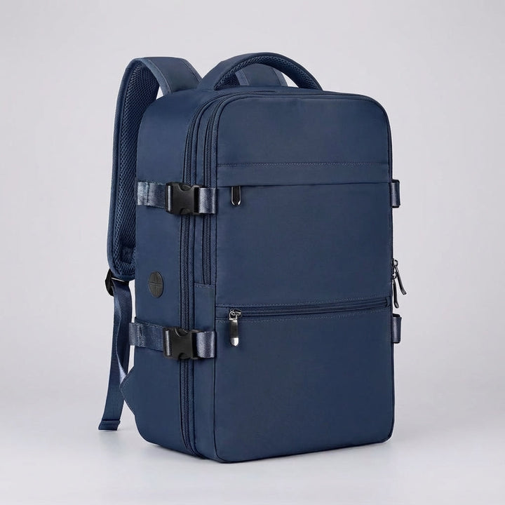 Compacte en waterbestendige SkyGuardBag reisrugzak, ideaal voor handbagage en korte trips, robuust en praktisch.