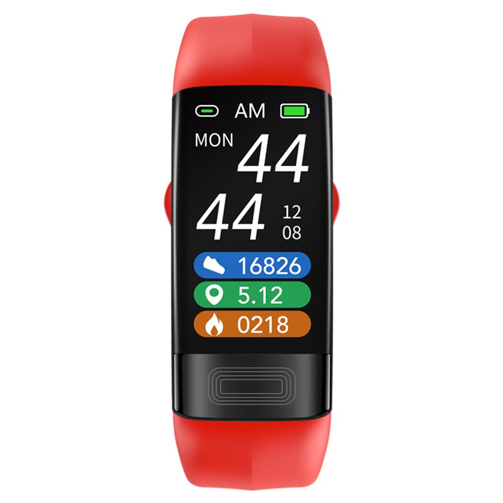 Unisex slimme armband met comfortabele siliconen band, perfect als wearable gezondheidstracker en digitale horloge.
