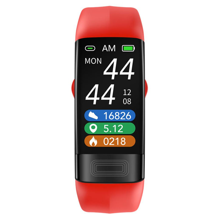 Unisex slimme armband met comfortabele siliconen band, perfect als wearable gezondheidstracker en digitale horloge.