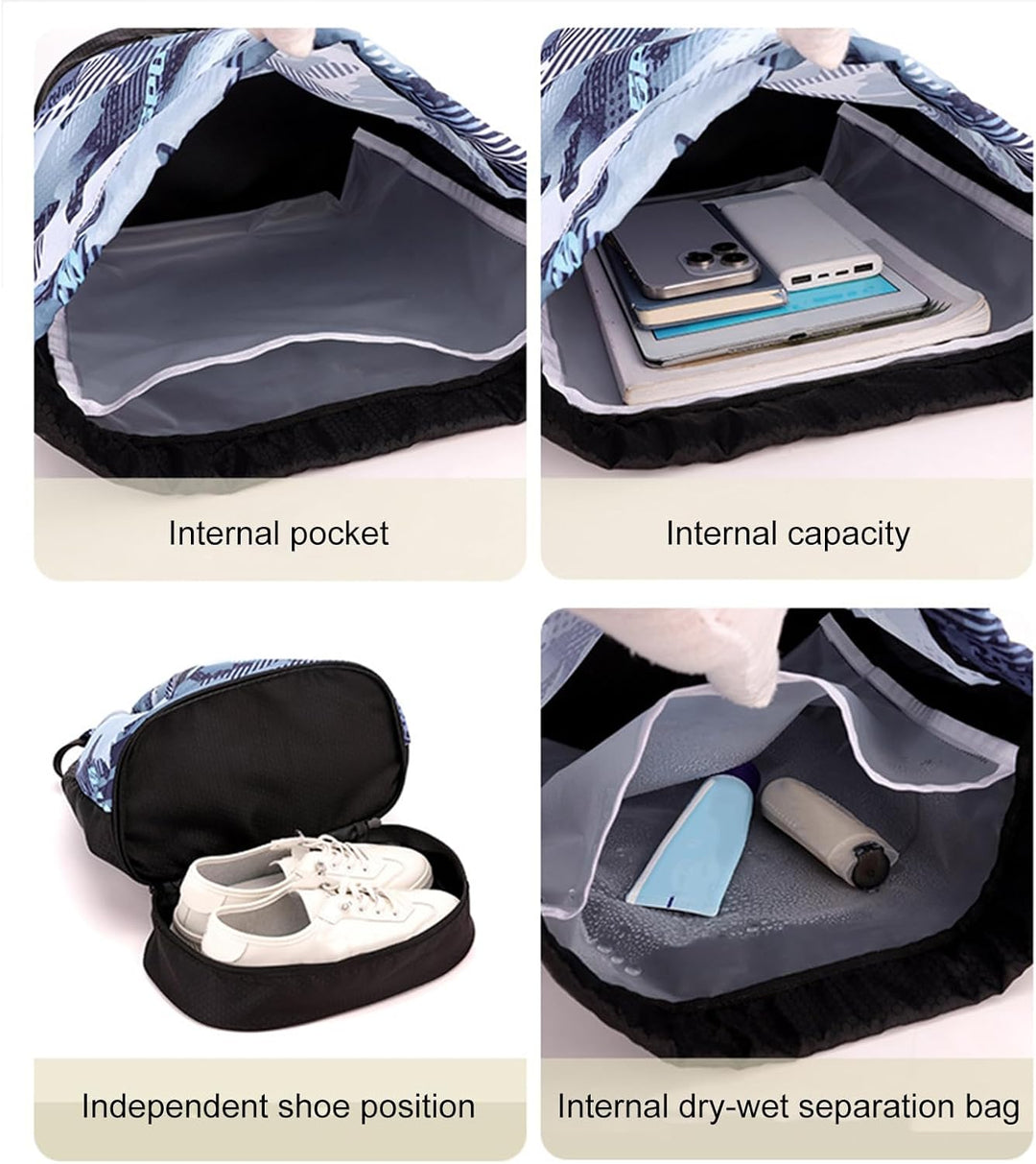 Veelzijdige unisex duffle bag met geïntegreerd schoenenvak. Ideaal voor sport, outdoor avonturen & reizen.