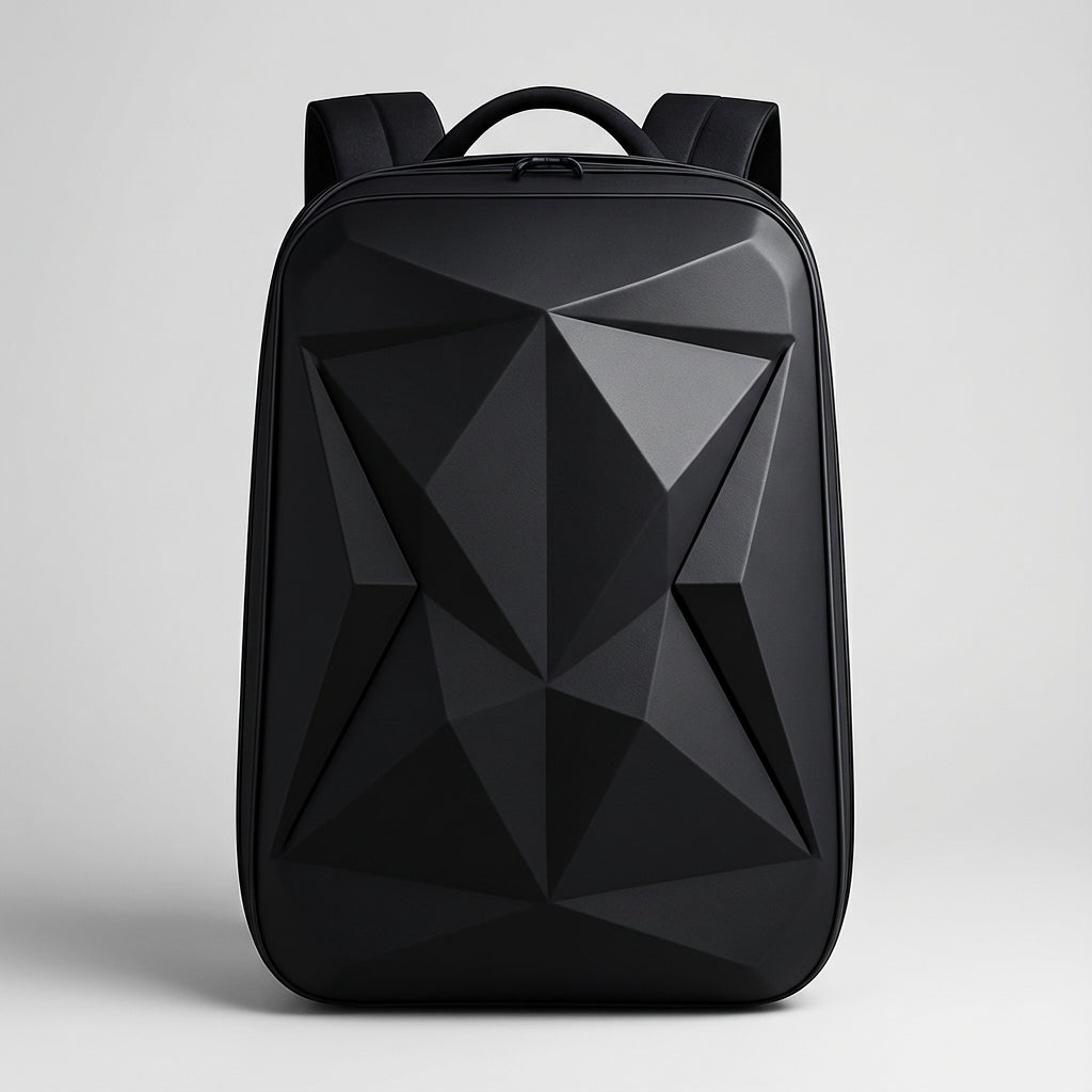 Zwarte StratoPack business rugzak met laptopvak; waterafstotend en antidiefstal. Perfect voor werk en reizen.