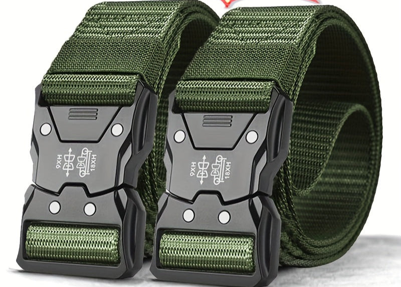 Duurzame tactische riem met snelsluiting, verstelbaar en stevig voor outdoor liefhebbers.