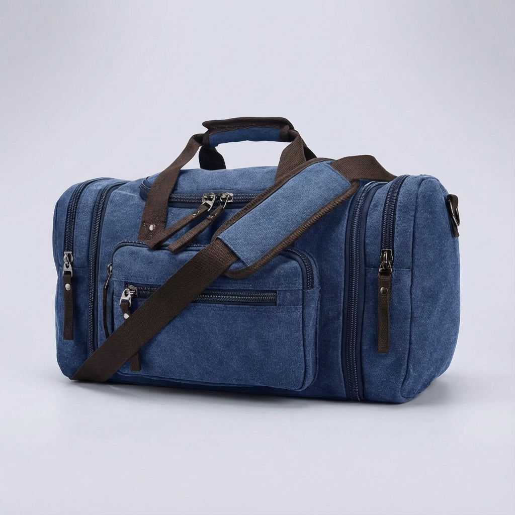 Ruim interieur van de WeekenderPro uitbreidbare weekendtas met handige vakken, perfect voor georganiseerd inpakken.