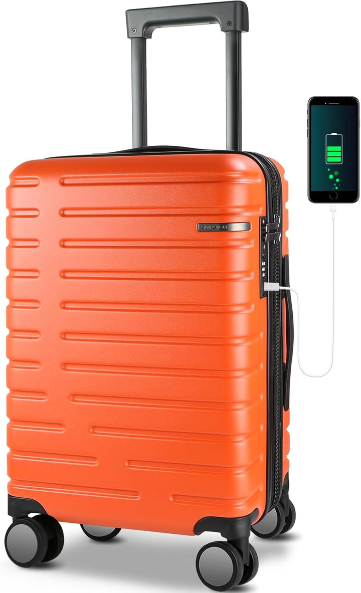 Robuuste, uitbreidbare harde koffer met geïntegreerd TSA-slot, perfect voor veilige reizen.