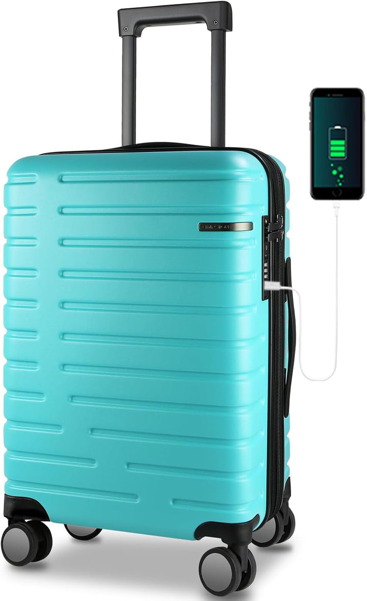 Handbagage koffer voor een vakantie, unisex model met uitbreidfunctie en soepele wielen.