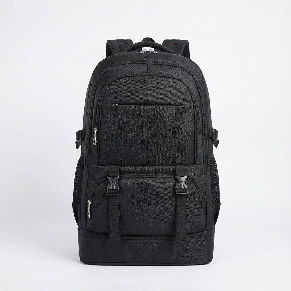 Uitbreidbare Expedion rugzak; ruime, duurzame reisbagage voor outdoor kamperen en wandelen. Unisex design.