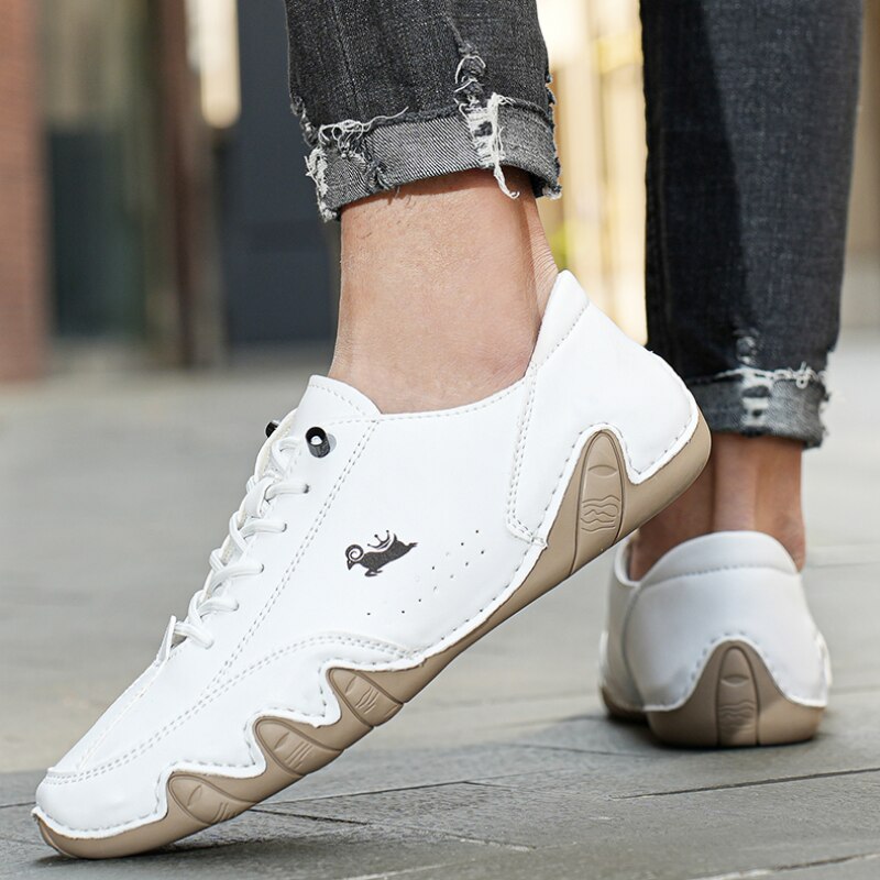 "Unisex UltraFlex leren barefoot schoenen met flexibele zool, tijdloze stijl en hoogwaardig leer, perfect voor dagelijks gebr