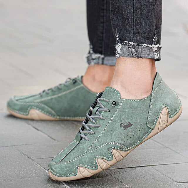 "Unisex UltraFlex leren barefoot schoenen met flexibele zool, tijdloze stijl en hoogwaardig leer, perfect voor dagelijks gebr