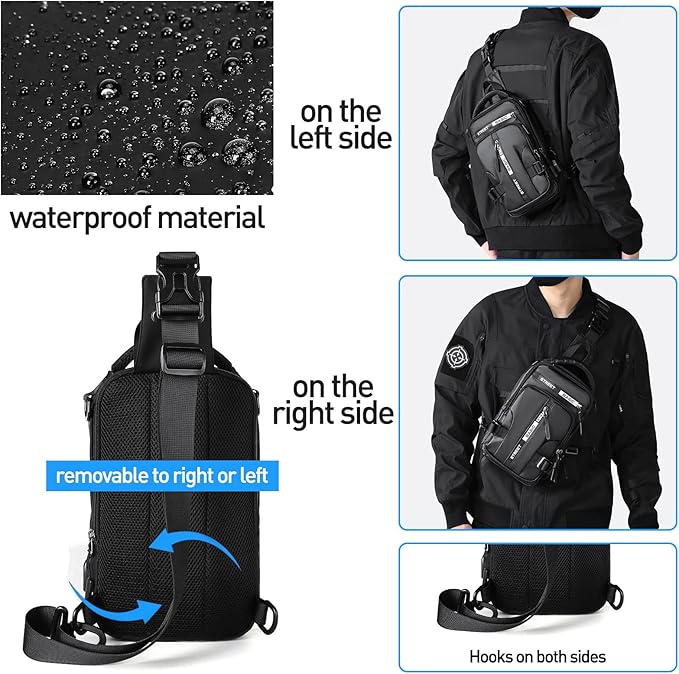 UrbanLite compacte sling rugzak met gestroomlijnd design, biedt veilige opbergruimte, comfortabel te dragen.