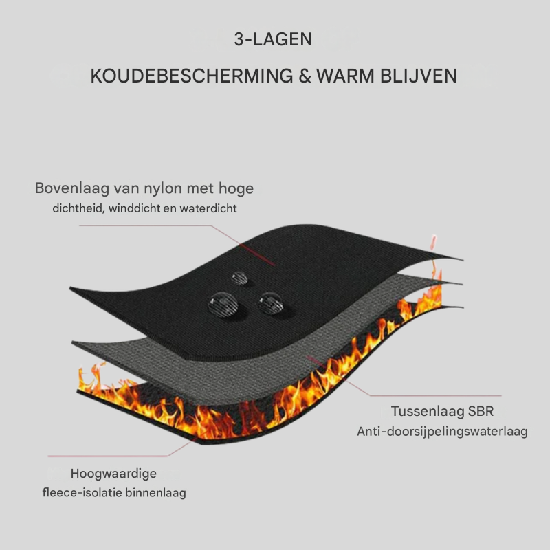 Stijlvolle zwarte unisex verwarmde handschoenen, geschikt voor diverse buitenactiviteiten