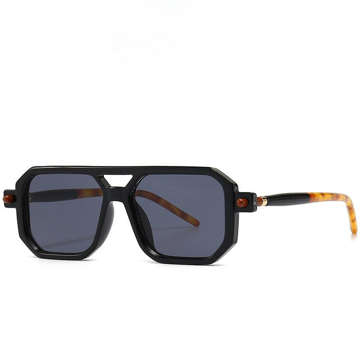 Stijlvolle retro vierkante zonnebril voor dames en heren, met effectieve blauwlichtfilter.