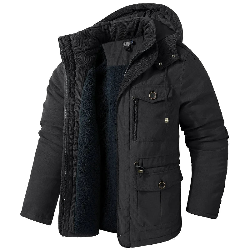 Robuuste waterdichte parka voor unisex, biedt uitstekende koudebescherming; een warme buitenjas met fleecevoering.